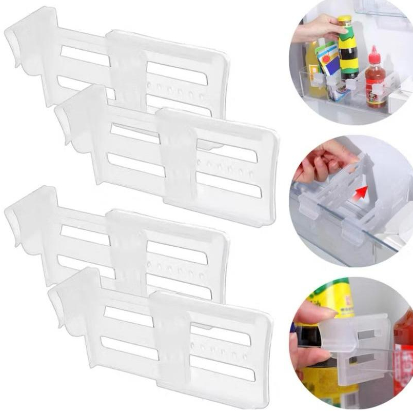 Kit com 4 Divisórias Expansíveis para Organizar Geladeira
