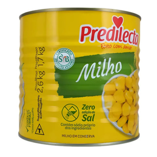 Milho Verde Em Conserva Predilecta Lata 2,6 Kg em Oferta na Shopee