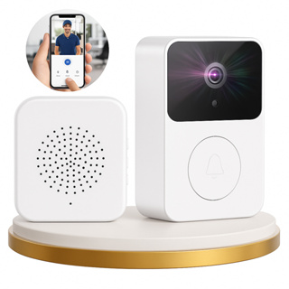 Campainha Com Câmera Vídeo Porteiro Sem Fio Wi-Fi HD Inteligente Smart Home Vê Pelo Celular Recarregável em Oferta na Shopee