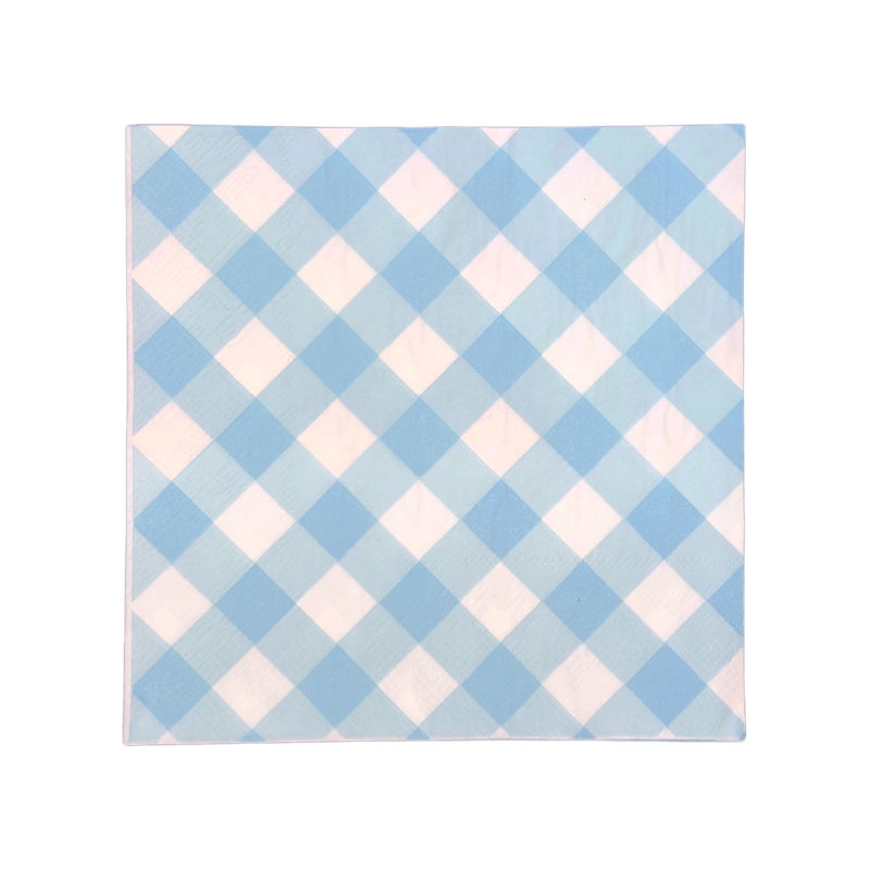 Guardanapos de Papel Xadrez Vichy Azul