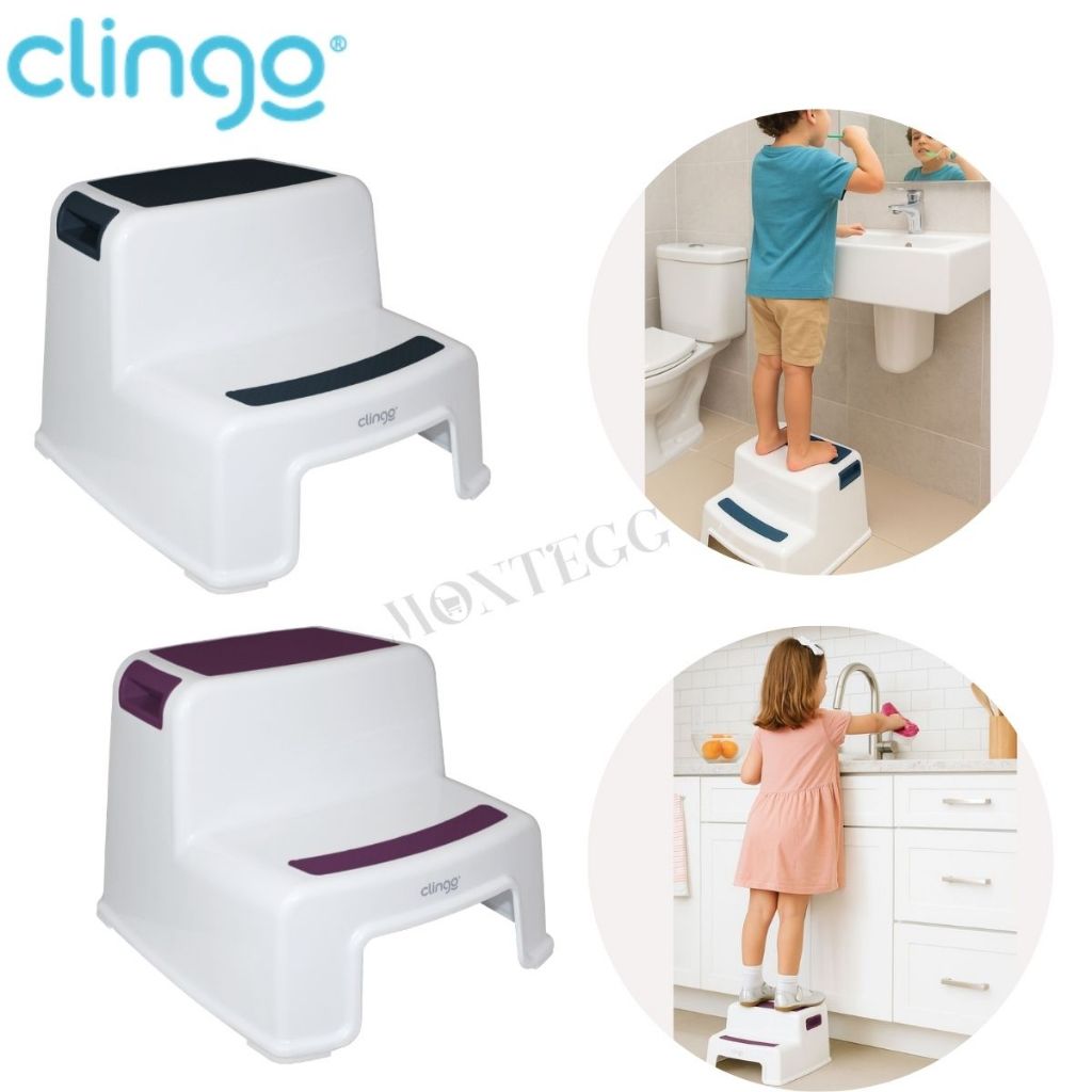 Escadinha Banquinho Degrau Duplo Antiderrapante Infantil Bebe Clingo Apoio Infantil em Oferta na Shopee