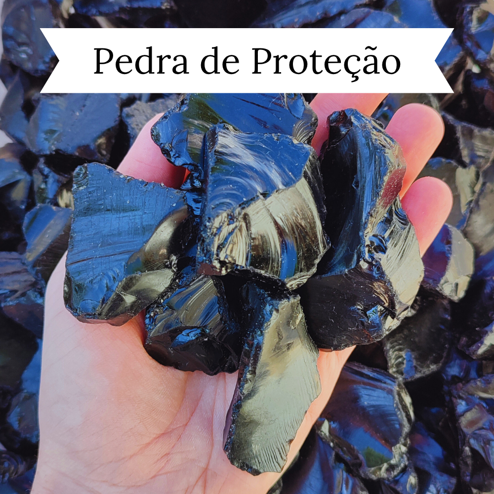 1kg de Obsidiana Negra Bruta | Pedra Natural de Proteção