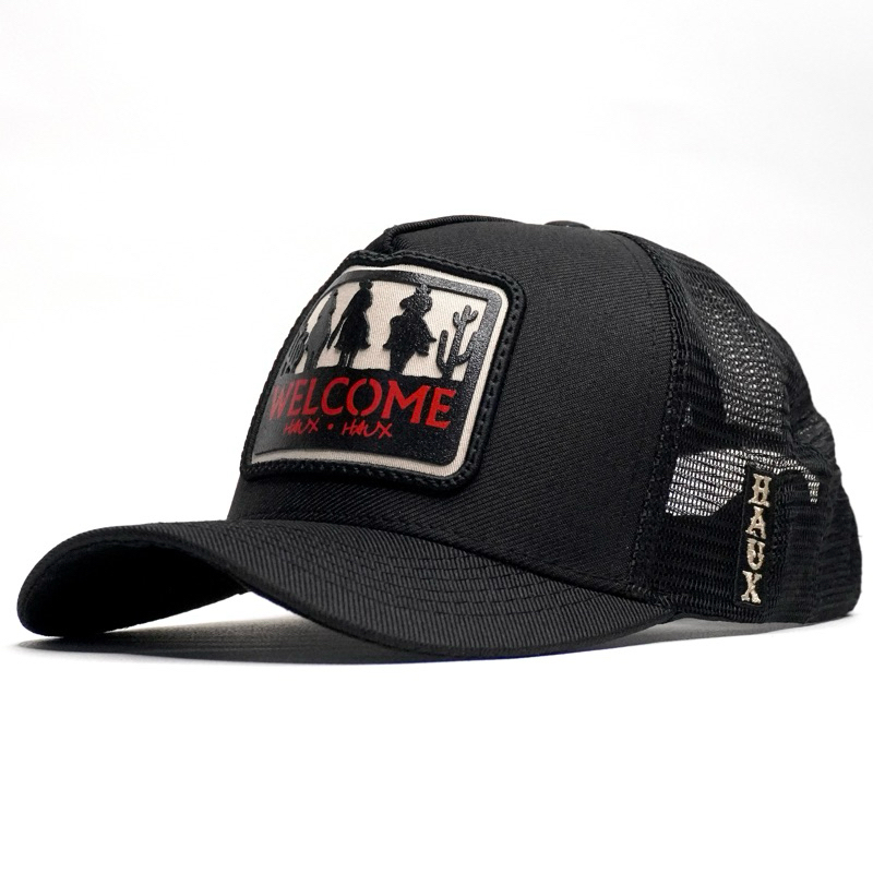 Boné Trucker Agro com Tela Haux Haux | Boné Estilo Cowboy, Country, Unissex, Ajustável