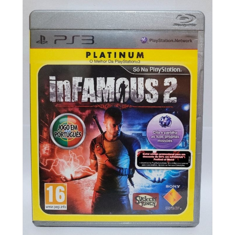 Infamous 2 Platinum, jogo original para ps3, em português de Portugal