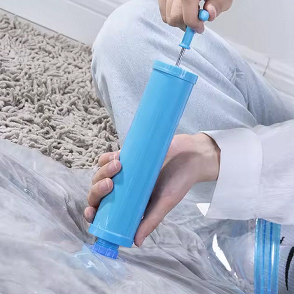 Saco Organizador A Vácuo Bomba Sucção Redução Volume Roupas Guardar Proteção