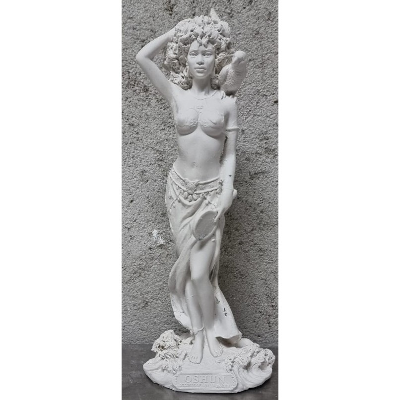Imagem Estatua Orixá Oxum Veronese 23cm Gesso Cru Para Artesanato - Envio Imediato