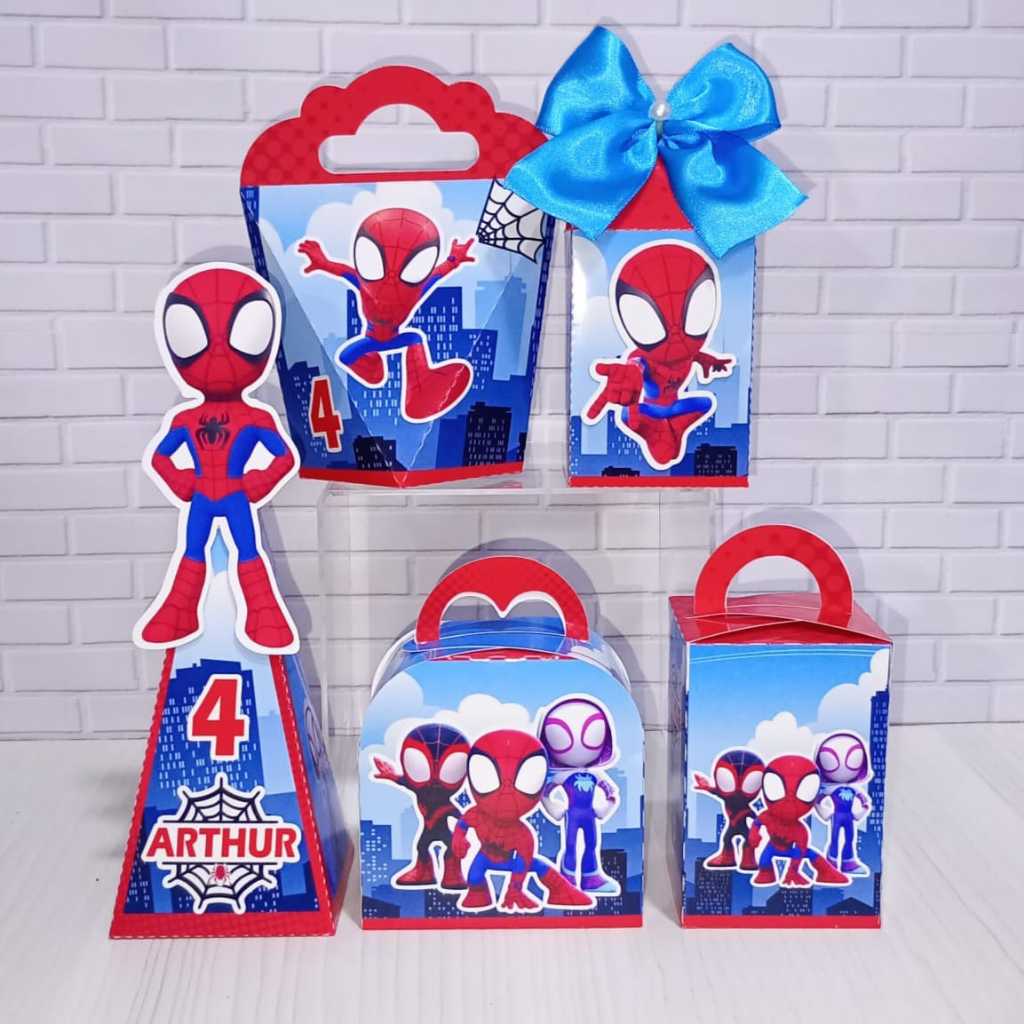 Personalizados Homem Aranha, kit festa homem aranha baby, cute, caixinhas para lembrancinhas de aniversário