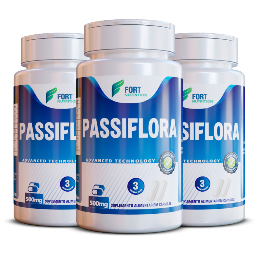 Suplemento Premium Passiflora Natural Maracujá flor-da-paixão 120cápsulas 500mg
