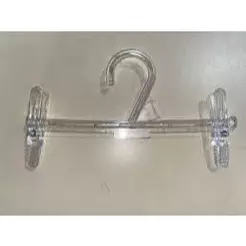 Cabides Infantil para Saia Bermuda Calças com Presilhas Acrilico Transparente kit com 40