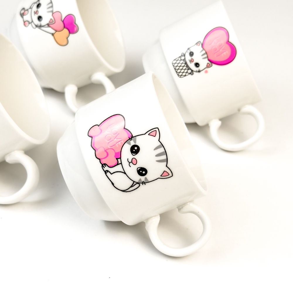 Kit 4 Xícaras c/ Suporte de Metal (Torre) para Sublimação em Oferta na Shopee