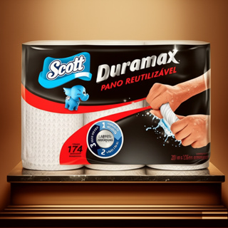 Kit 03 Rolos Pano multiuso Scott Duramax Branco 1 rolo c/58 panos em Oferta na Shopee