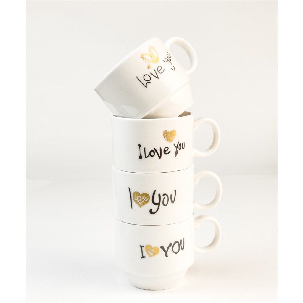 Kit 4 Xícaras c/ Suporte de Metal (Torre) para Sublimação em Oferta na Shopee