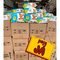 1440 Toalhas Umedecidas Super Baby Green com 12 pacotes com 120 unidades cada