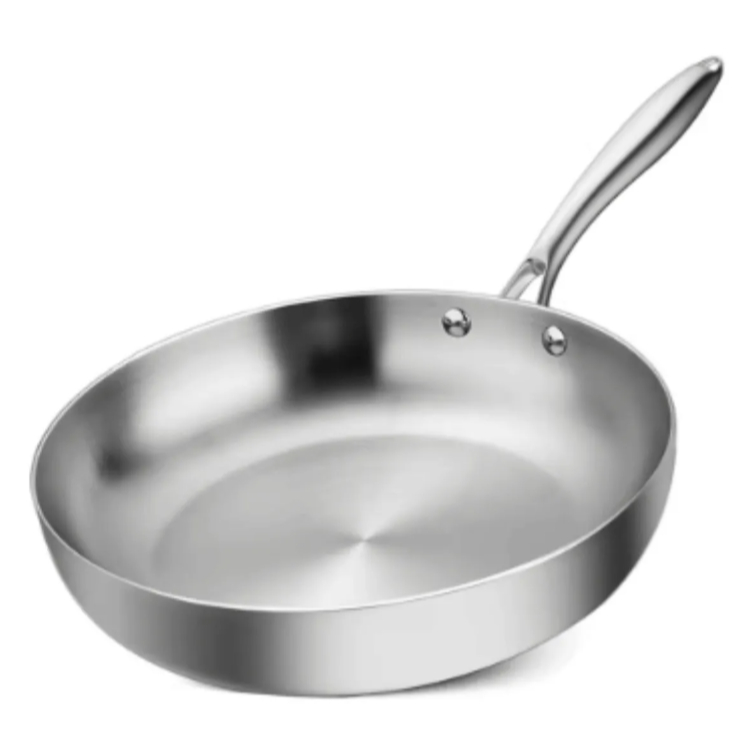 Frigideira Supreme Aço Inox Premium Fundo Triplo – Tamanhos 24, 26, 28 ou 30 cm