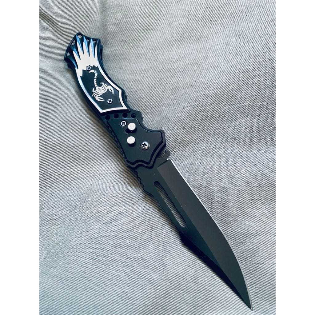 (PROMOÇÃO) Canivete de Bolso Semi Automatico Saque Rápido Caça Pesca.