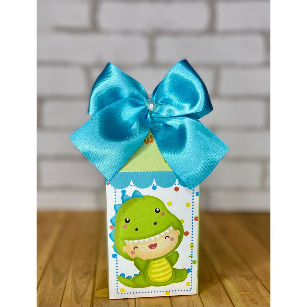 Kit Caixinha Milk Personalizada Dinossauro Baby Cute Festa Infantil Lembrancinha