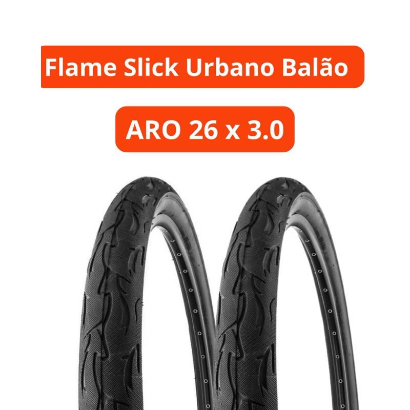 Par Pneu Bicicleta Vee Rubber Aro 26 X 3.0 Clame Slick Urbano Balão Bike