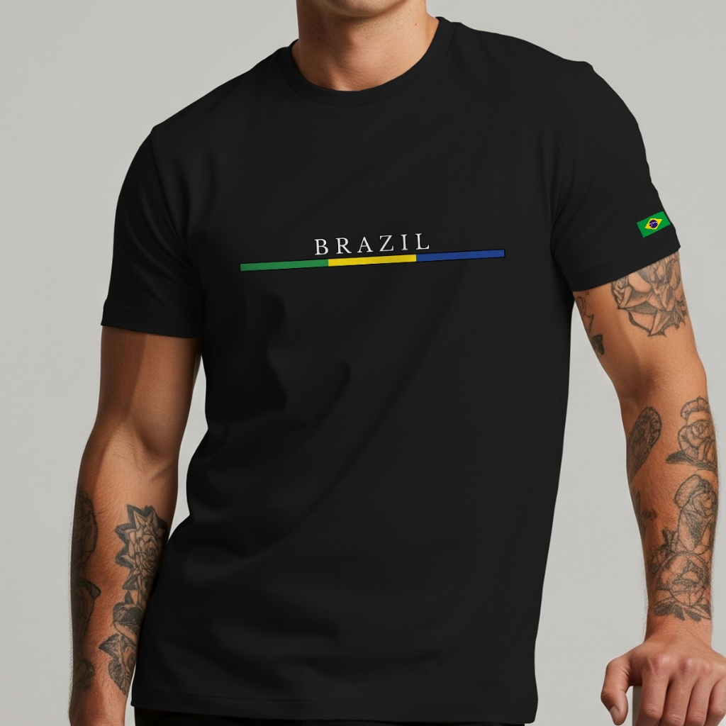 Camisa Masculina Brasil Brazil Casual Streetwear Camiseta Futebol