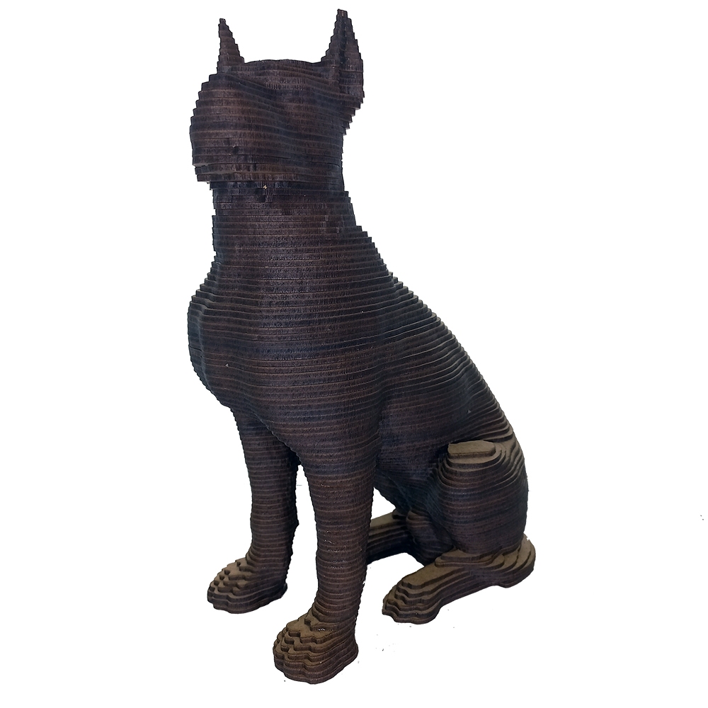 DOBERMANN - CACHORRO DOG ANIMAL ESCULTURA DECORAÇÃO ARTESANATO MDF PEÇAS 3D ANDRETOGOMDF