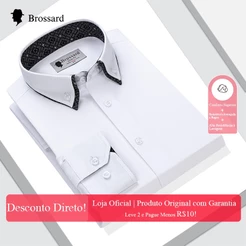 Camisa Social Masculina Premium Manga Longa - Não Amassa e Respirável - Slim Fit - Frete Grátis