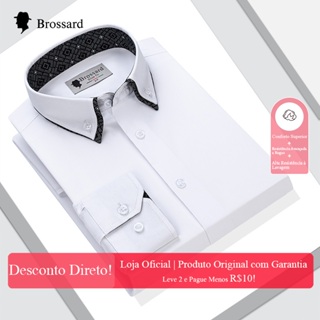 Camisa Social Masculina Premium Manga Longa - Não Amassa e Respirável - Slim Fit - Frete Grátis em Oferta na Shopee