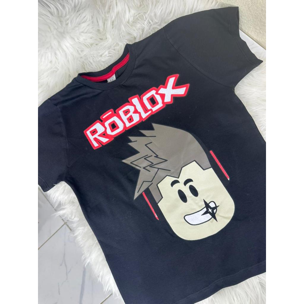 Camiseta Roblox Camiseta Infantil Juvennil Roblox 100% algodão Crianças Desenho Estampa