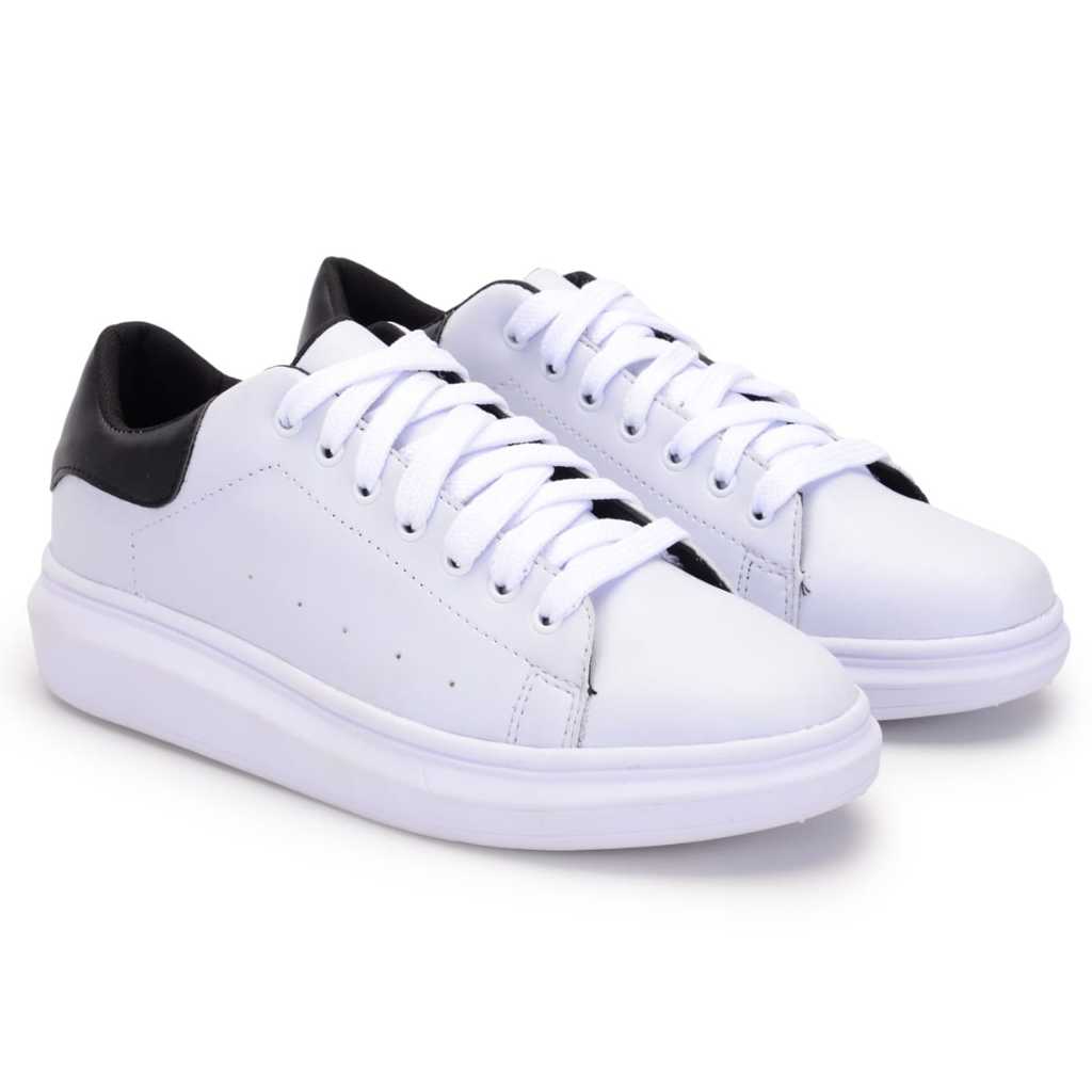 Tenis Sneaker Masculino Preto All Black Sola Alta Oversize Mais Alto Flexivel Confort TENIS MASCULINO CASUAL Moderno