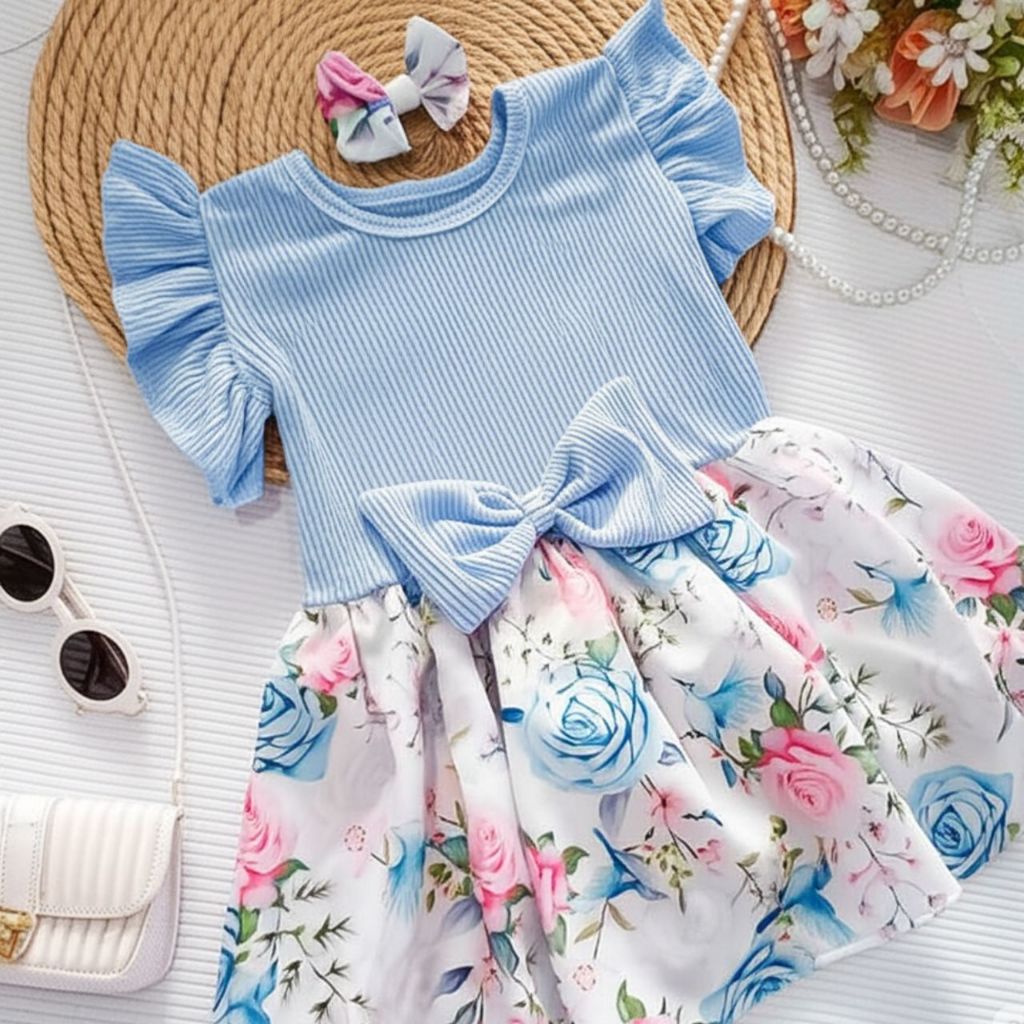 Vestido De Bebê Menina Sem Mangas Floral Vestidos De Princesa Infantil em Oferta na Shopee