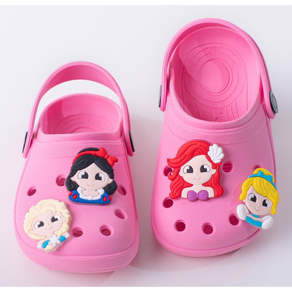 Sandália Babuche Infantil+Botons Princesas Personalizados Leve Confortável