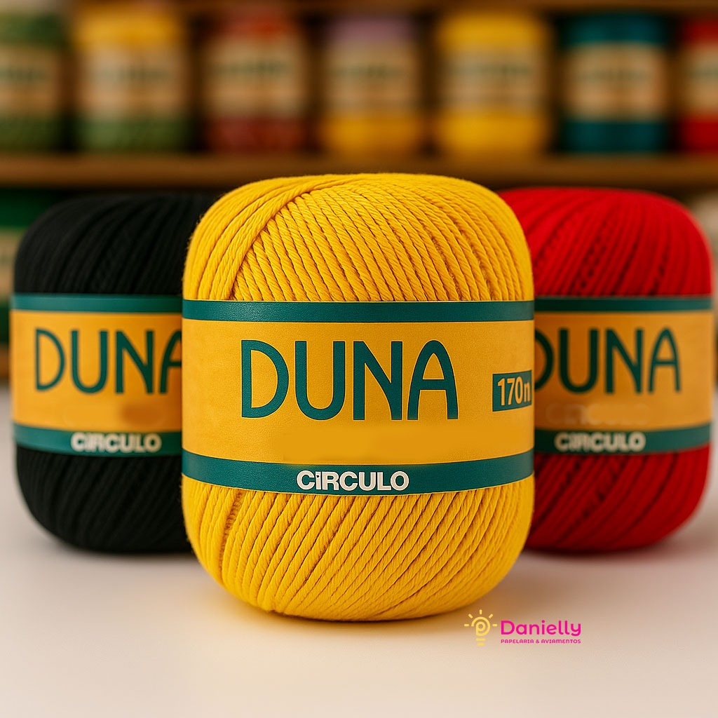 Linha Duna Círculo Cores 100g, linha de crochê para artesanato