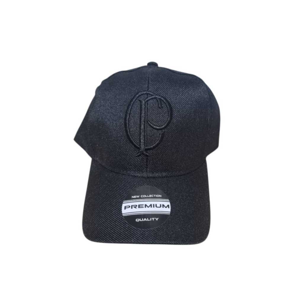 Boné Corinthians Aba Curva Bordado CP Preto Time em Oferta na Shopee