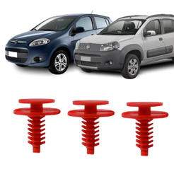 Kit 40 Grampo Presilha Fixação Forro Porta Novo Uno Siena Palio Strada Punto Mobi Idea Argo Cronos