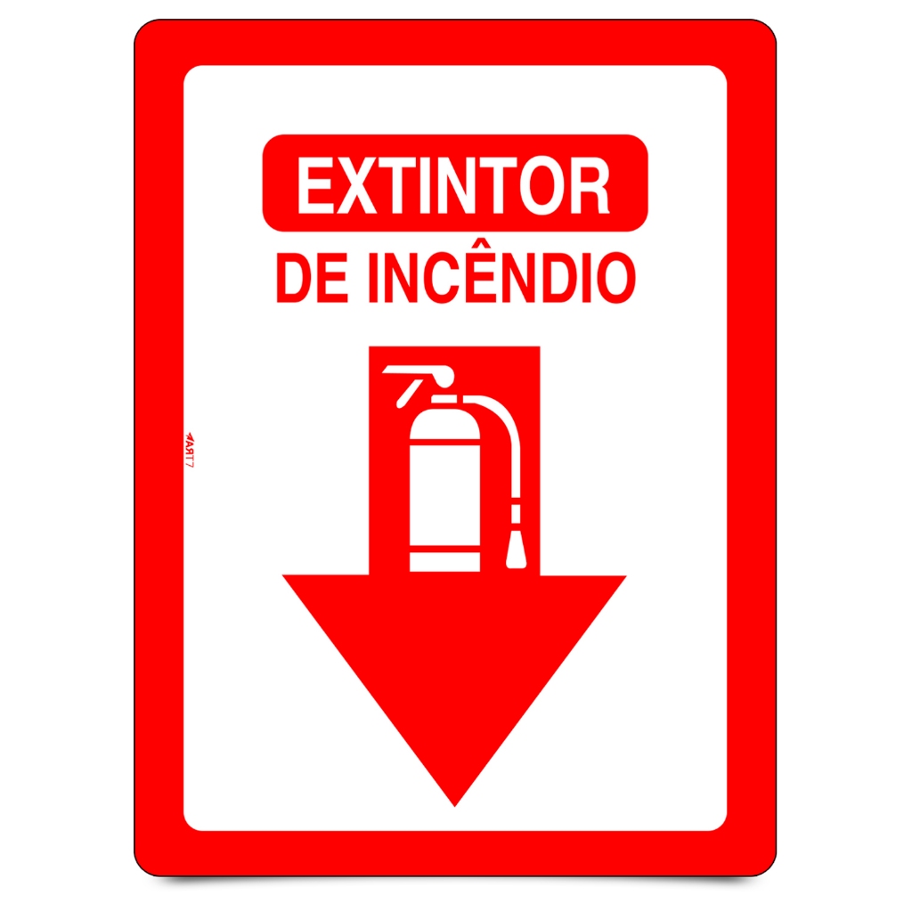 Placa de Sinalização Extintor de Incêndio Identificação Emergencia