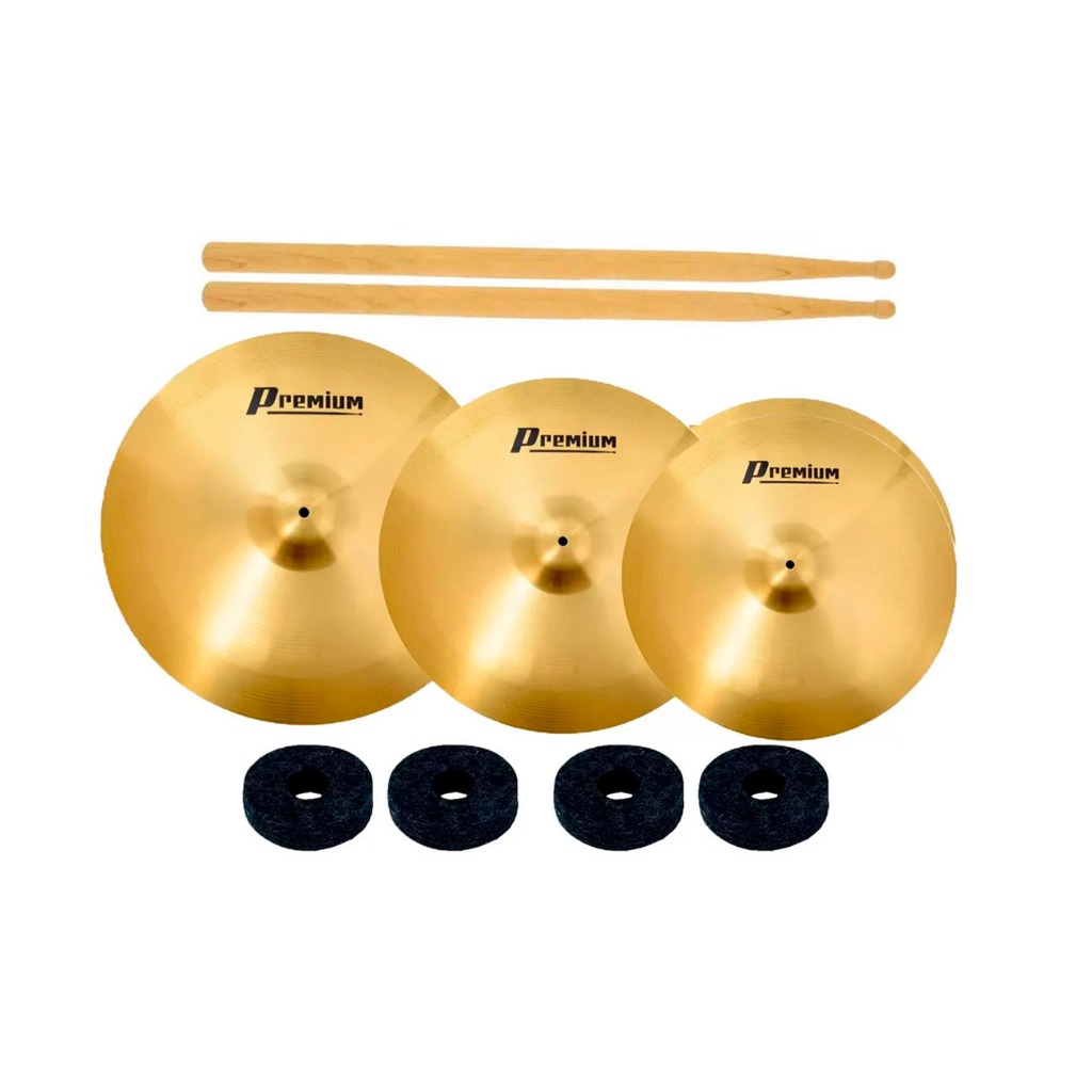 Kit De Pratos Premium By Zeus 14/16/20 Kit + Feltro