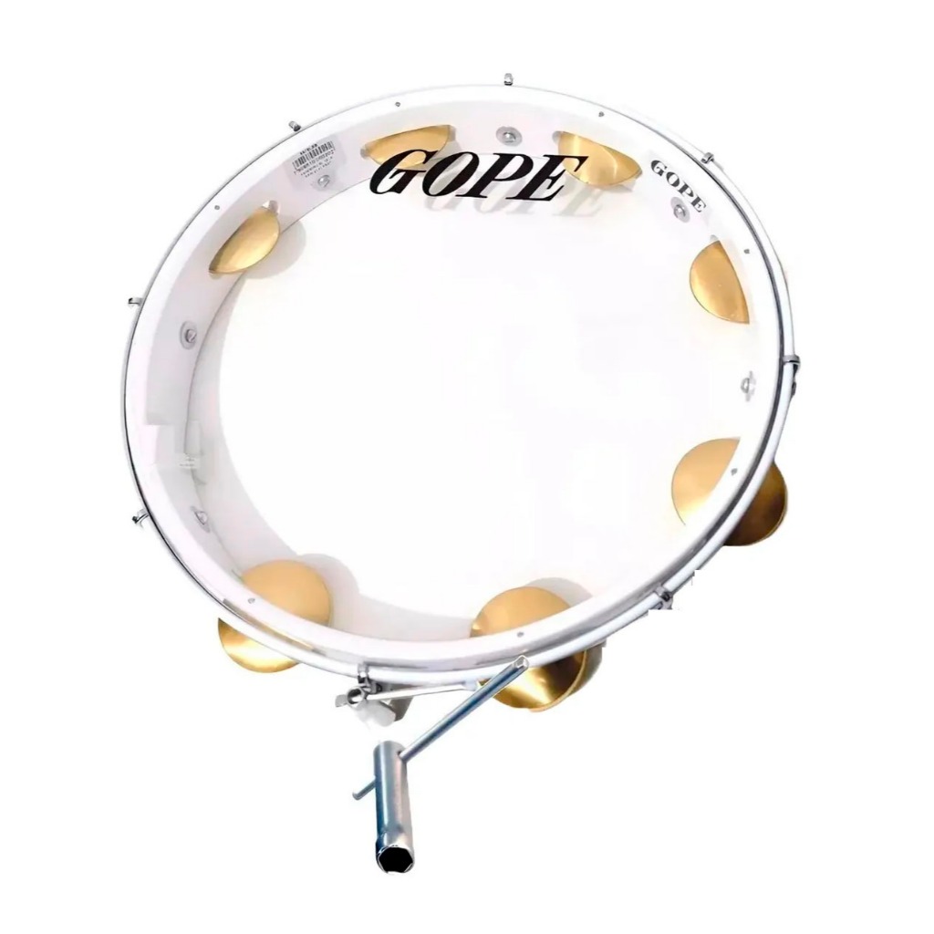 Pandeiro Gope G2 12  9 Afin Branco E Pele Cristal (647g2bb)