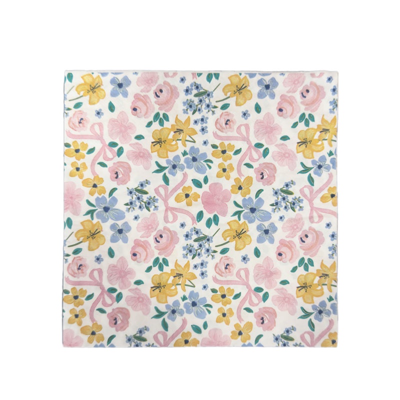 Guardanapos de Papel Flores com Laços