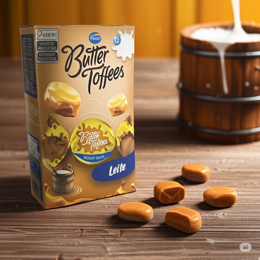 Bala Caramelos De Leite Butter Toffees Arcor Display 450g - Envio Imediato