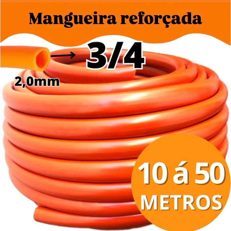 Mangueira Jardim 3/4 Alta Pressão Reforçada Flexível Siliconada em Oferta na Shopee