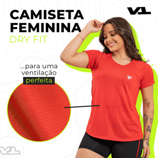 Camiseta Academia Feminina Dry Fit Camisa Blusa Caminhada Musculação Treino Baby Look em Oferta na Shopee