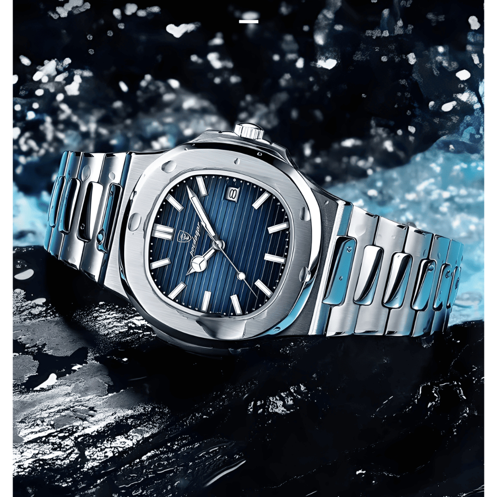 Relógio masculino original relógio old money luxo impermeável de aço inoxidável