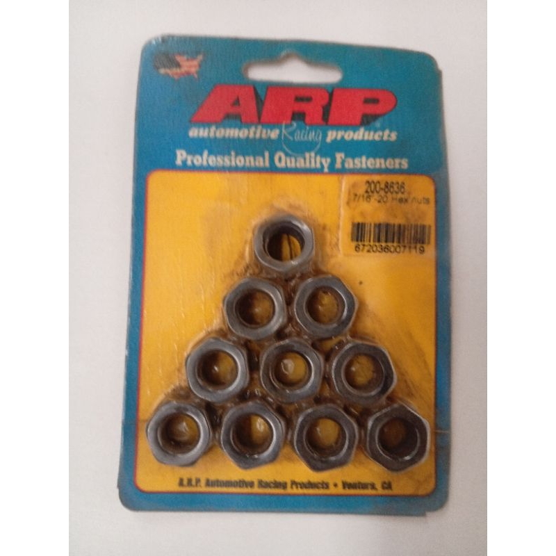 porca aço ARP medida 7/16 para cabeçote e outros