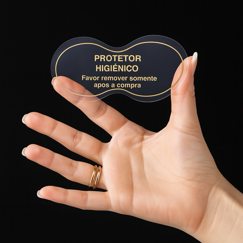 Protetor higiênico para calcinhas 50x112mm (5cm x 11,2cm) Bopp rolo com 100 unidades