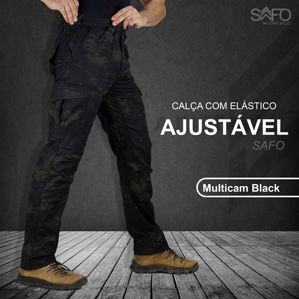 Calça Cargo Defender Safo Multicam Black Ripstop