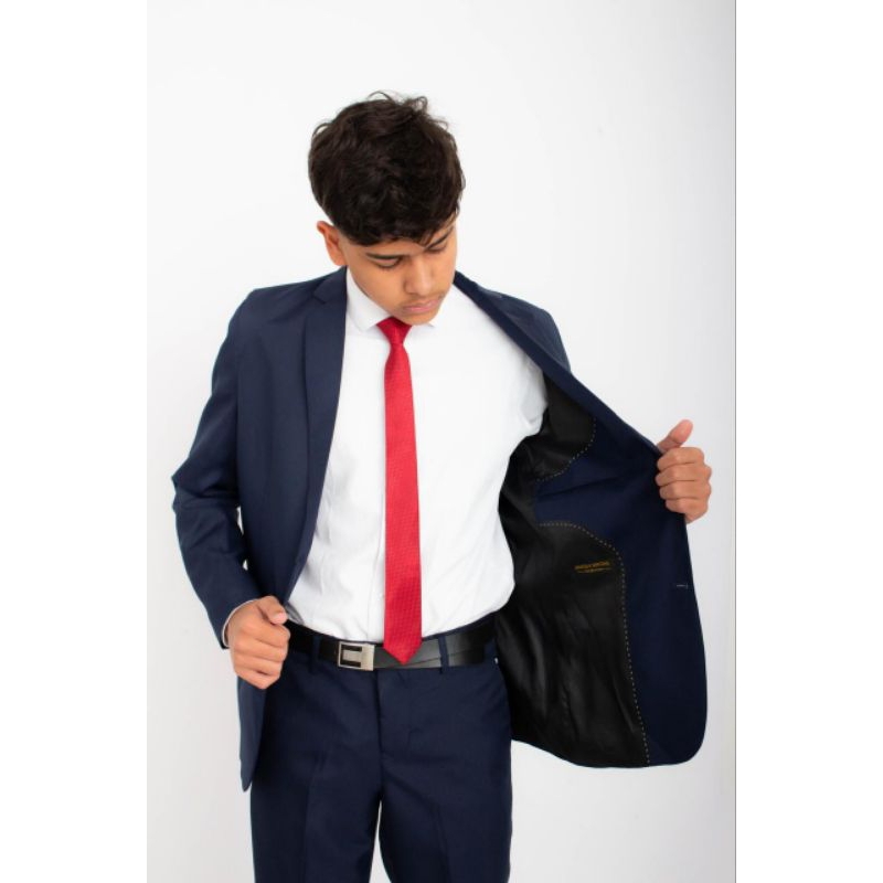 Terno Slim Premium Azul Marinho Promoção (Paletó - Calça - Cabide)