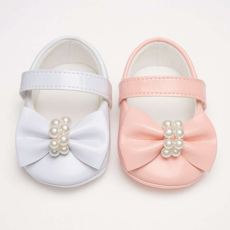 Kit 2 Pares Sapatilhas Femininas Perolas Para Bebê Menina e Reborn em Oferta na Shopee
