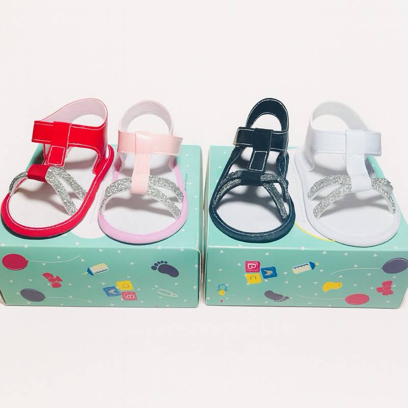 Kit 4 Pares Sandalias Femininas Tiras Strass Para Bebê Menina e Reborn em Oferta na Shopee