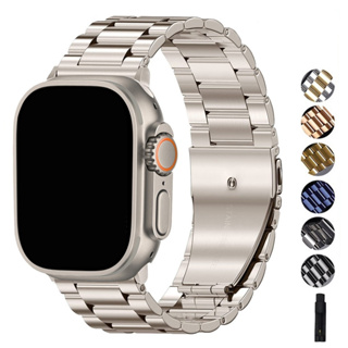 pulseira de aço inoxidável sólido para apple  smart watch série ultra 7 8 49 46 45 44 42 41 40 38 mm iwo w37 s8 w27 em Oferta na Shopee