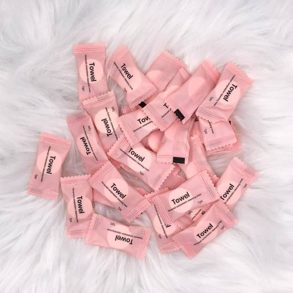 KIT 30/60/90 PCS Toalha Desidratada Descartavel