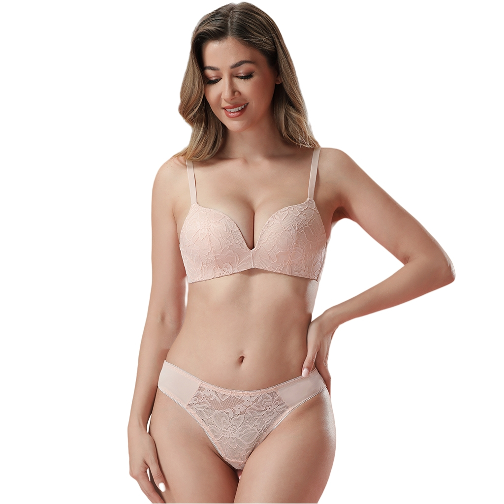 Z&D Lingerie Conjunto  Sem Aro Detalhe Renda Calcinha Renda Frontal Fio Dental 8097 em Oferta na Shopee