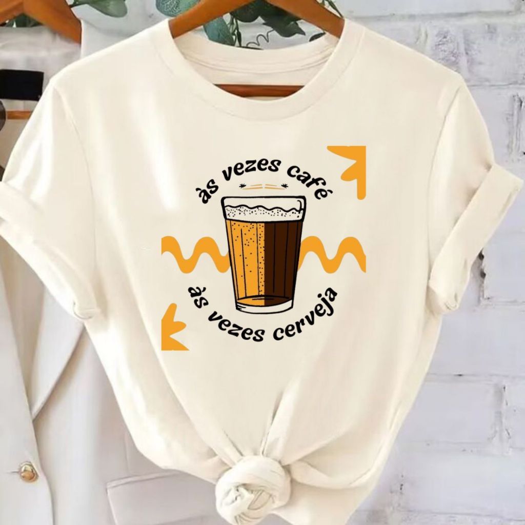 Camiseta Feminina Estampada Frases Divertidas Tumblr Meme Engraçada Algodão Casual Oversized